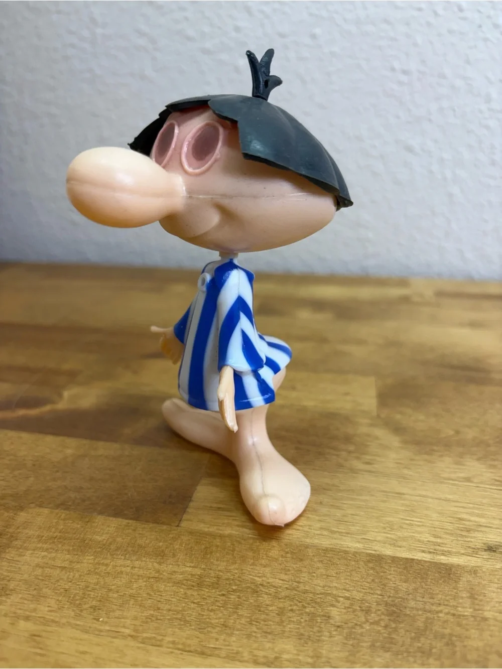 Vintage 70s Hong Kong Plastic Novelty Big Nose Mooning Boy Figure Bare Butt Gag